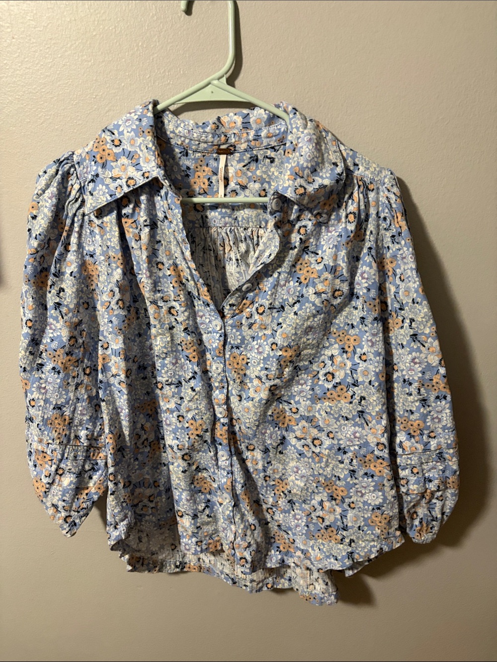 Free people puff sleeve blouse